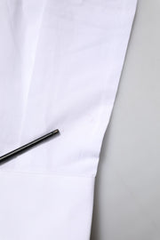 Dolce & Gabbana White Cotton GOLD Long Sleeves Formal Shirt