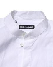 Dolce & Gabbana White Cotton Slim Long Sleeves Formal Shirt