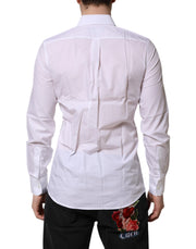 Dolce & Gabbana White MARTINI Long Sleeves Dress Formal Shirt