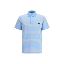 Prada Light Blue Cotton Polo Shirt