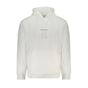 Calvin Klein White Cotton Men Sweater with Hood