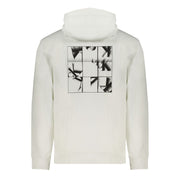 Calvin Klein White Cotton Men Sweater with Hood