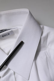 Dolce & Gabbana White GOLD Long Sleeves Dress Formal Shirt