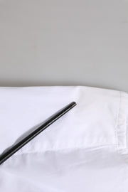 Dolce & Gabbana White GOLD Cotton Long Sleeves Men Formal Shirt