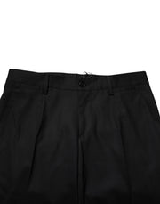 Dolce & Gabbana Black Wool Formal Dress Pants