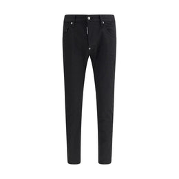 Dsquared² Black Cotton Straight-Leg Jeans