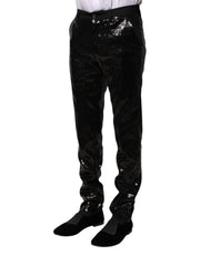 Dolce & Gabbana Black Sequined Embellishment Pants