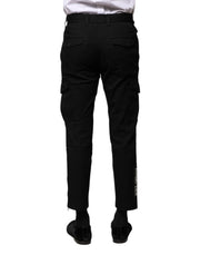 Dolce & Gabbana Black Cotton Formal Men Cropped Pants