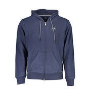 La Martina Blue Cotton Men's Hooded Sweater