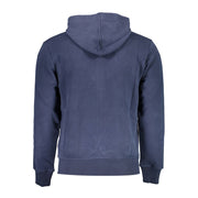 La Martina Blue Cotton Men's Hooded Sweater