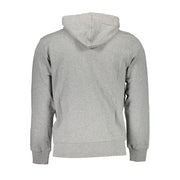 La Martina Gray Cotton Men Sweater with Hood