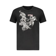 Cavalli Class Black Cotton Men T-Shirt
