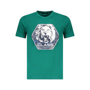 Cavalli Class Green Cotton T-Shirt