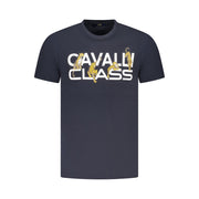 Cavalli Class Blue Cotton Men T-Shirt