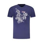 Cavalli Class Blue Cotton Men T-Shirt