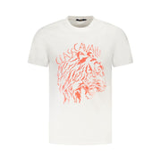 Cavalli Class White Cotton Men T-Shirt