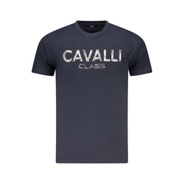 Cavalli Class Blue Cotton Men T-Shirt
