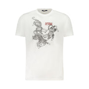 Cavalli Class White Cotton Men T-Shirt