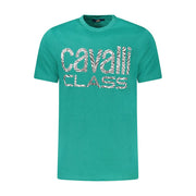 Cavalli Class Green Cotton T-Shirt
