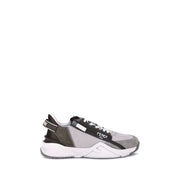 Fendi Beige Calf Leather Bos Taurus Low Top Sneakers