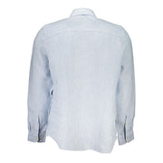 North Sails Light Blue Linen Men Shirt