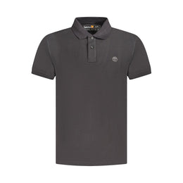 Timberland Black Cotton Polo Shirt