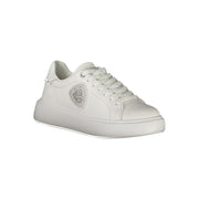 Blauer White Polyester Sneaker