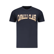 Cavalli Class Blue Cotton Men T-Shirt