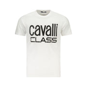 Cavalli Class White Cotton T-Shirt
