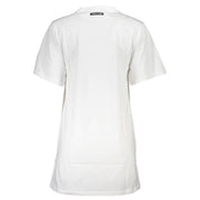 Cavalli Class White Cotton Dress