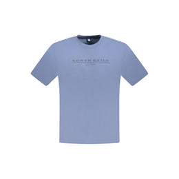 North Sails Blue Cotton Men T-Shirt