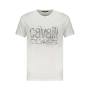 Cavalli Class White Cotton Men T-Shirt