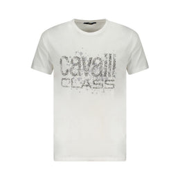 Cavalli Class White Cotton Men T-Shirt