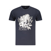 Cavalli Class Blue Cotton Men T-Shirt