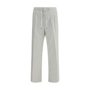Brunello Cucinelli White Cotton Casual Pants