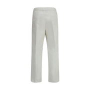 Brunello Cucinelli White Cotton Casual Pants