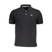 La Martina Black Cotton Polo Shirt