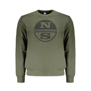 North Sails Green Cotton Men Sweater