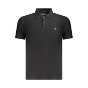 Timberland Black Cotton Polo Shirt
