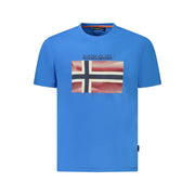 Napapijri Blue Cotton Men T-Shirt
