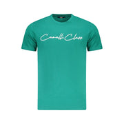 Cavalli Class Green Cotton Men T-Shirt