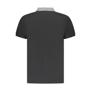 Cavalli Class Black Cotton Men Polo Shirt