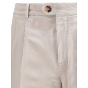Brunello Cucinelli Gray Cotton Casual Pants
