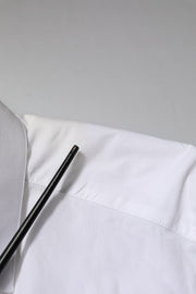 Dolce & Gabbana White Cotton GOLD Long Sleeves Dress Shirt