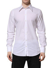 Dolce & Gabbana White Cotton Long Sleeves Dress Shirt