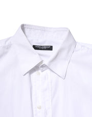 Dolce & Gabbana White Cotton STAFF Long Sleeves Dress Shirt