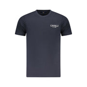 Cavalli Class Blue Cotton Men T-Shirt