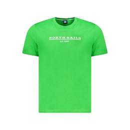 North Sails Green Cotton Men T-Shirt