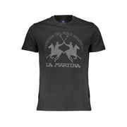 La Martina Black Cotton T-Shirt