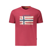 Napapijri Red Cotton Men T-Shirt